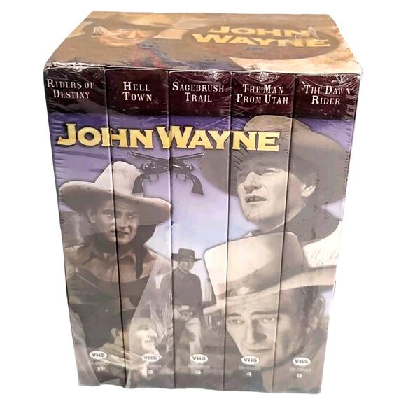 Vntg 1997 John Wayne 5 Pack Collector Series VHS Movie Collectibles GoodTimes - Picture 2 of 5